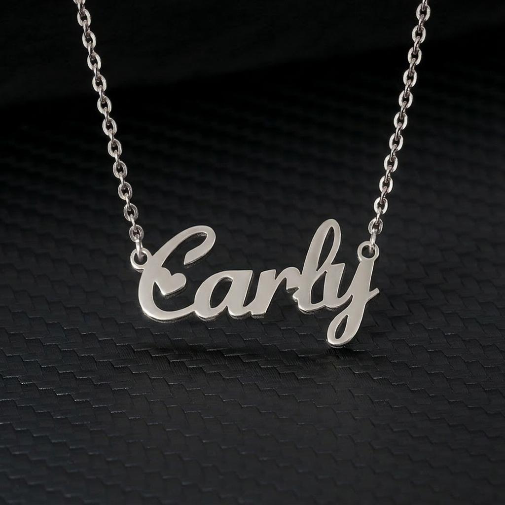 18K Gold Plated Non-tarnish Stainless Steel Custom Name Necklace Personalized Script Nameplate Jewelry for Women Gift