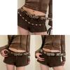 Animal Print Pu Leather Belt For Women With Metal Buckle Vintage Fashion Accessory