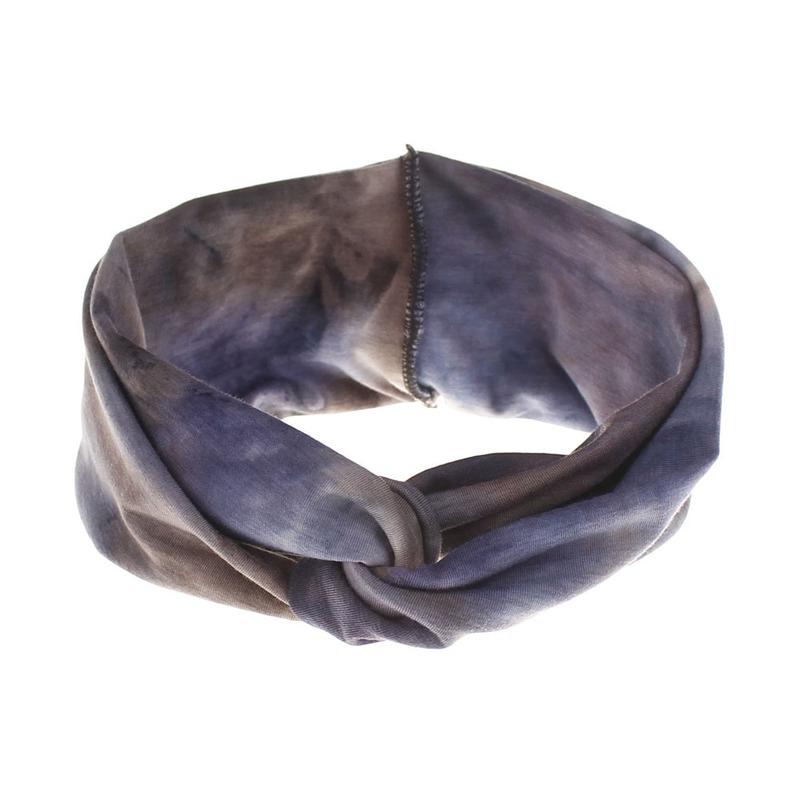 Retro Korsknuten Dam Flickor Elastisk Yoga Turban Knuten Hårband Sport Huvudband Bredt Huvudband