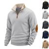 Sweatshirt Rétro Homme à Demi-Fermeture Éclair et Col Montant Manches Longues pour l'Automne Hiver