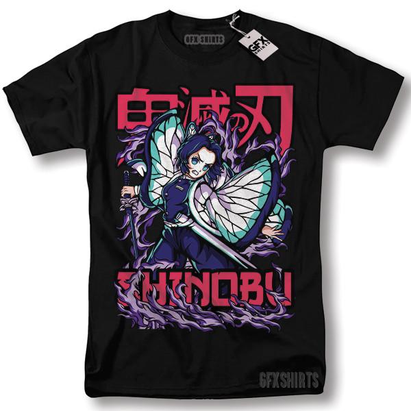 Shinobu Kocho Demon Slayer Shirt Kimetsu No Yaiba Anime Manga Graphic T-shirt M
