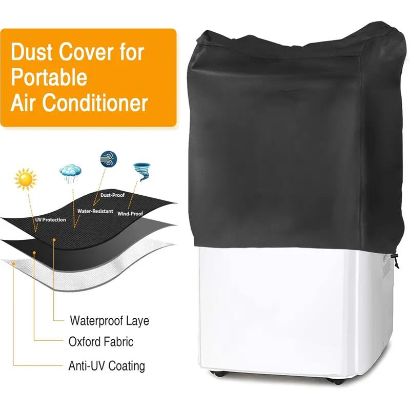 420D Portable Air Conditioner Cover Dust Proof Cleaner Bag AC Protective Cover Windproof Air Conditioning Cover With Drawstring