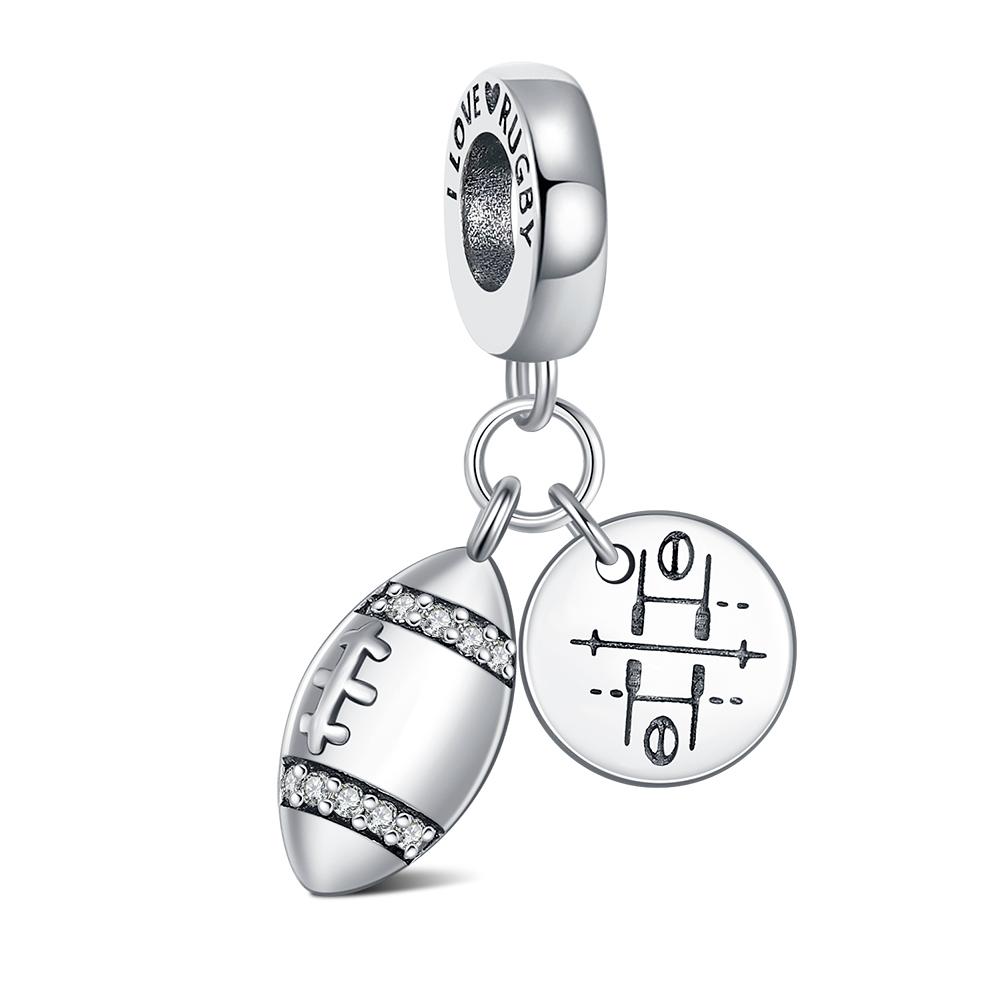 Copper Sport Charms Ball Beads Graduation Pendant Fit Original Bracelet For Women Diy Jewelrylove Gift School