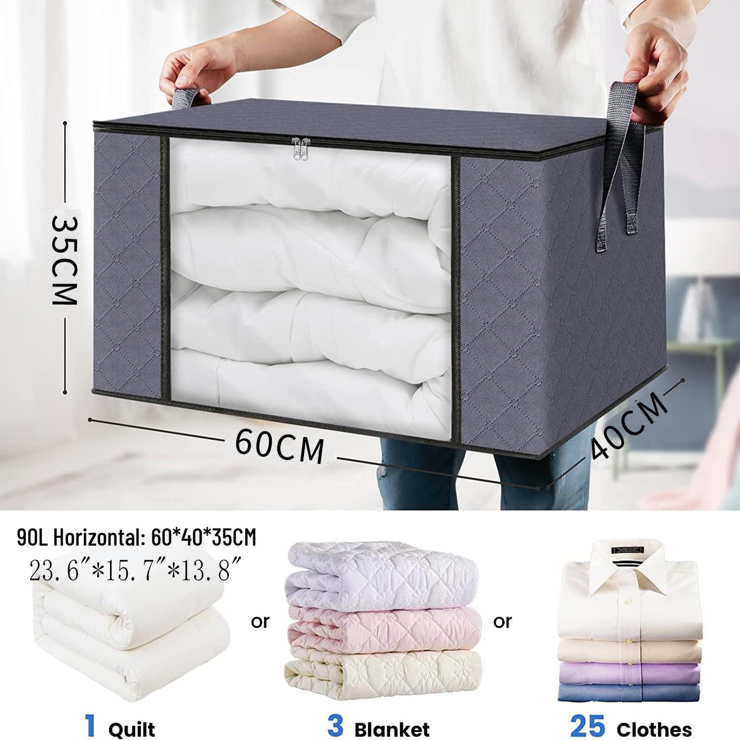 

Большая сумка для хранения из нетканого материала для одежды и одеял - Пыленепроницаемая и влагостойкая с прозрачным окошком Single (22*30*2cm)