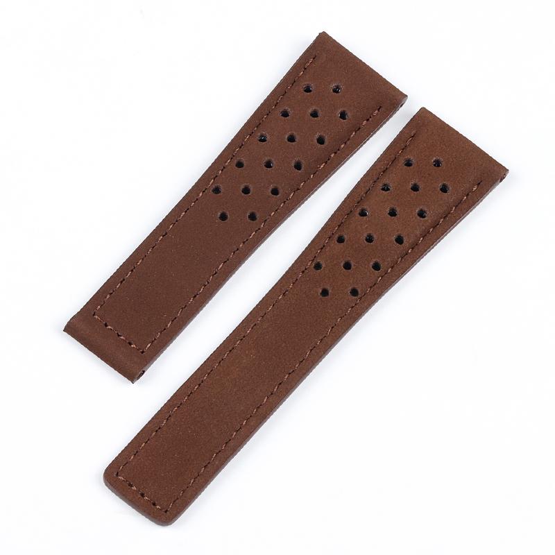 20mm 22mm Bracelet for Tag Heuer Connected 45 for Carrera for Monaco Leather Replace Band Frosted Cowhide Universal Accessory
