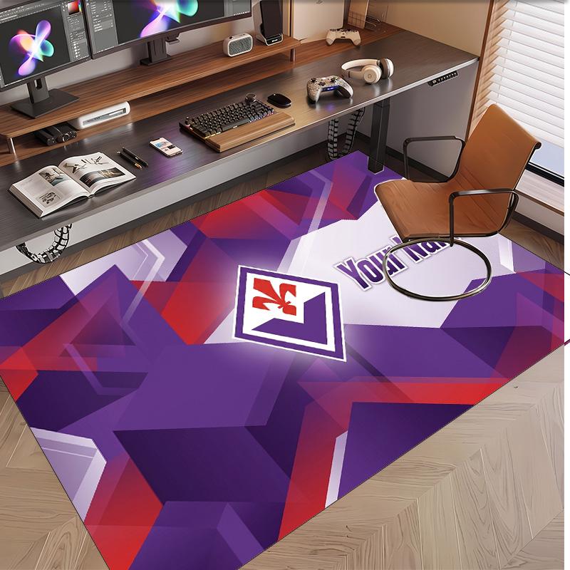 Personalized Crystal Velvet Carpet Fiorentina FC Pattern Non Slip Floor Rug