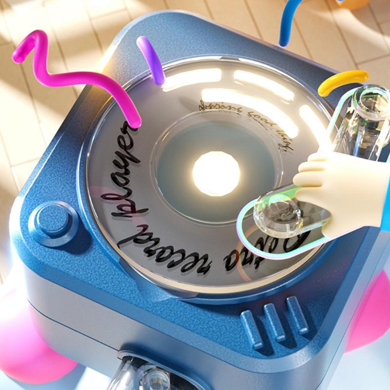 Mini Turntable Player Mini Voice Player Keychain Playbacks Feature Adjustable Volumes Knob For Daily Travel Use