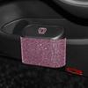Pattumiera da Auto Appesa Rimovibile Strass Scintillanti Portatile a Prova di Perdite con Coperchio Organizzatore Rifiuti Auto Cucina