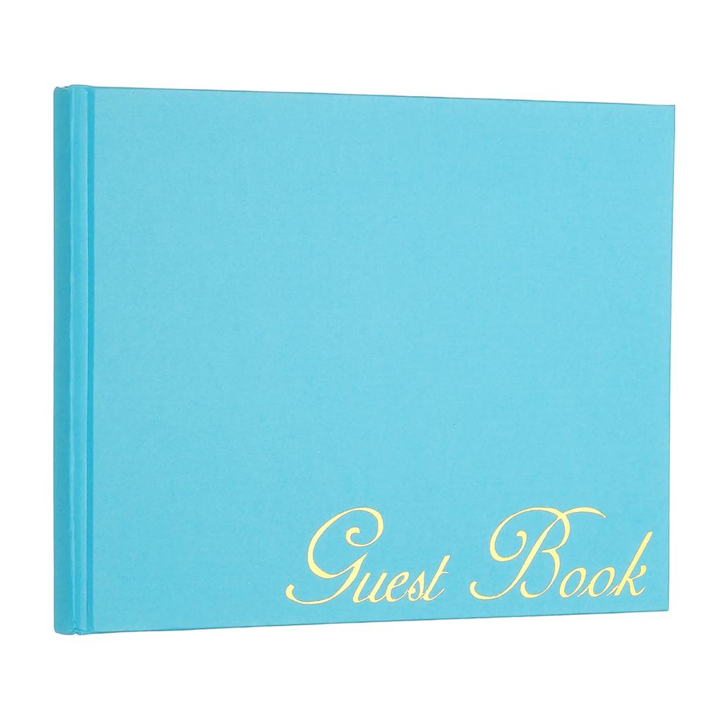 Elegant Guestbook 9x7" Offset Paper Wedding Guest Book Stylish Sign in Book with 50 Blank 120GSM Paper for Receptions Birthdays