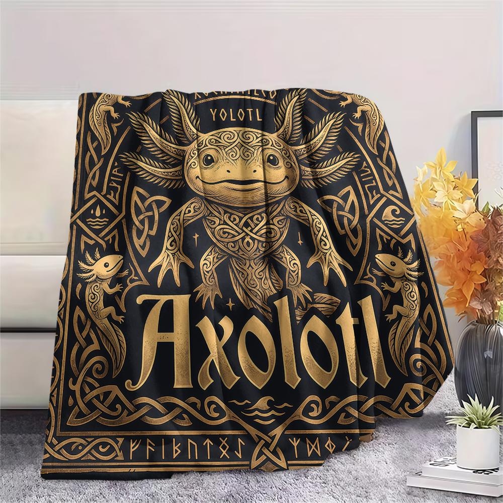 Viking retro animals Print Flannel Blanket,High quality Comfortable for All Seasons,Home Decor,Warmth and Comfort,Perfect for Christmas Gifts