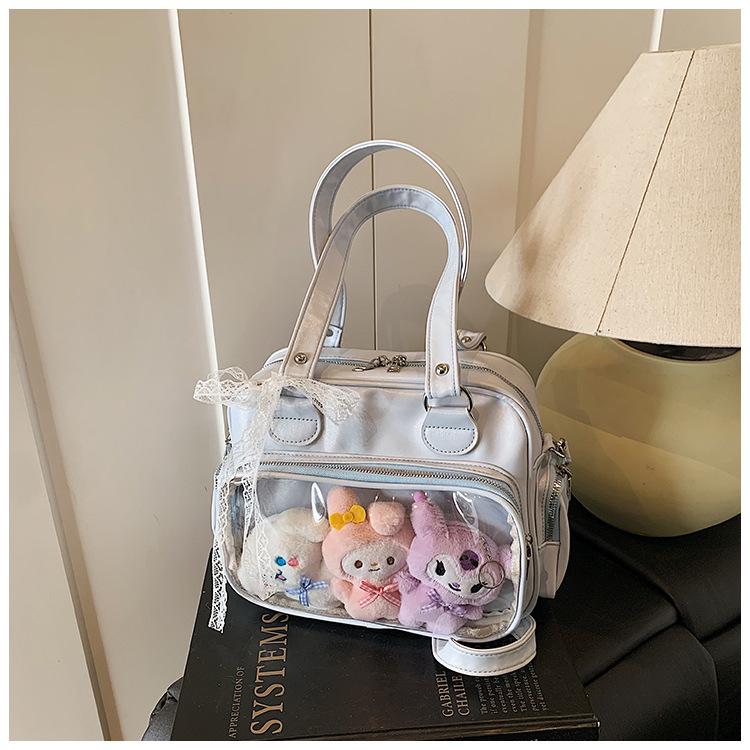 

Оригінальна сумка-тоут Kenai Bear Rabbit Cat Square через плече на одне плече з подвійними ручками для носіння в руці, сумка для болю, студентська великої місткості