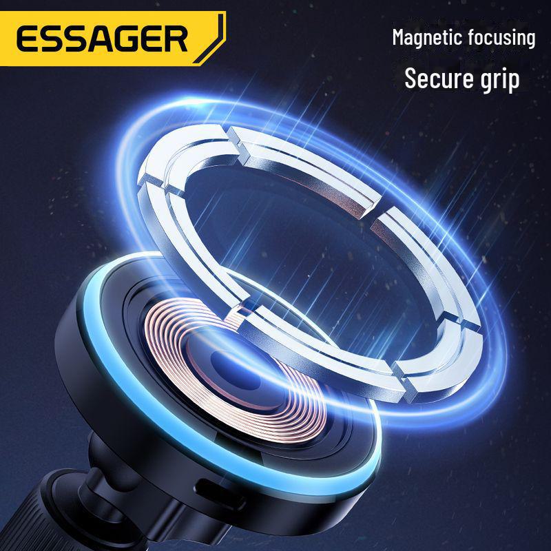 Essager 15W Magnetisches Kabelloses Autoladegerät: Luftauslass & Saugnapf-Handyhalterung