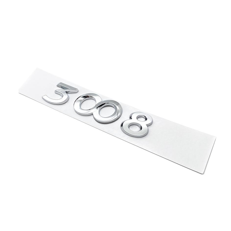 2026 Hot Car Sticker New Car Exterior Decoration Badge Stickers ABS 3D Chrome Black Letters Nameplate Emblem For Peugeot 2008 30
