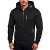 Giacca con cerniera da uomo, giacca cardigan casual retrò a maniche lunghe
