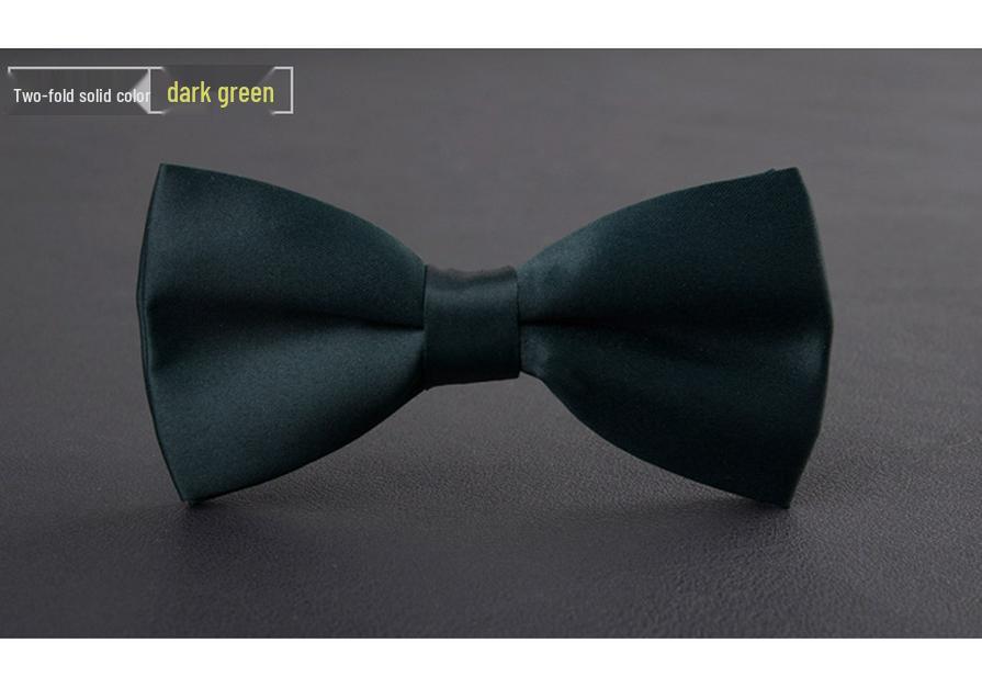 Korean Style Red Polyester Silk Bow Tie with Custom Logo for Weddings and Formal Wear