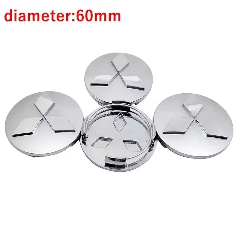 Cyxmtz1 4pcs Car Wheel Center Hub Caps Emblem for Mitsubishi Lancer Ralliart Outlander ASX Colt Pajero Eclipse Delica Accessories
