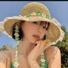 Summer Seaside Beach Straw Hat Female Versatile Outdoor Sunscreen UV Protection Sun Hat Bucket Hat Fresh and Sweet