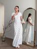 Elegantes Retro-Kurzarm-Taillenbetonendes Kleid für Damen, Frühjahr 2025