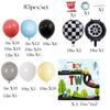 Racing Themed Birthday Party Balloon Boy Set With Background Cloth Baby Shower Venue Decoration