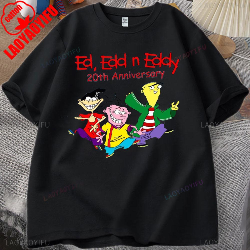 Ed,Edd N Eddy Man T Shirt Ed,Edd N Eddy Printed T-shirt Tops Hip-hop Novelty Trend Simple Style for Outdoor Enthusiasts