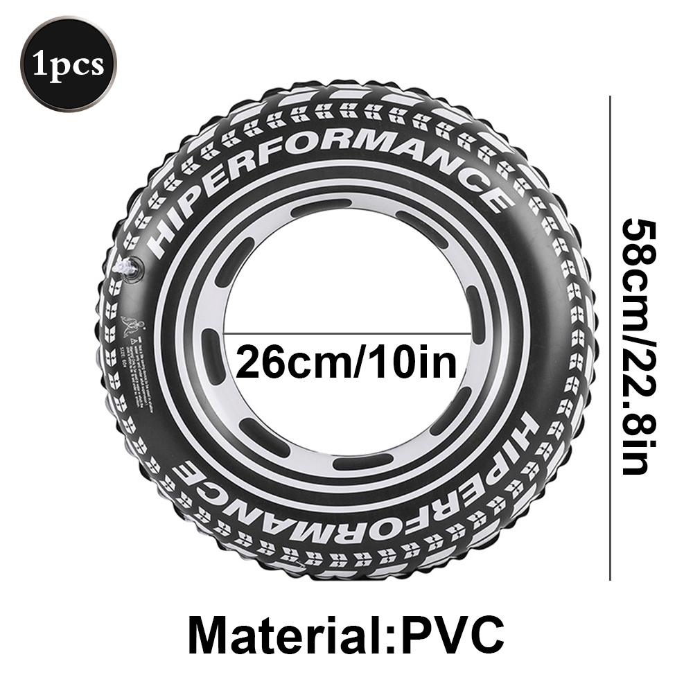 1PC Tire Shaped Thickened Pool Float Inflatable Tube Inner Tube Tire Swimming Float PVC Pool Float Adult Kid Pool Beach Party