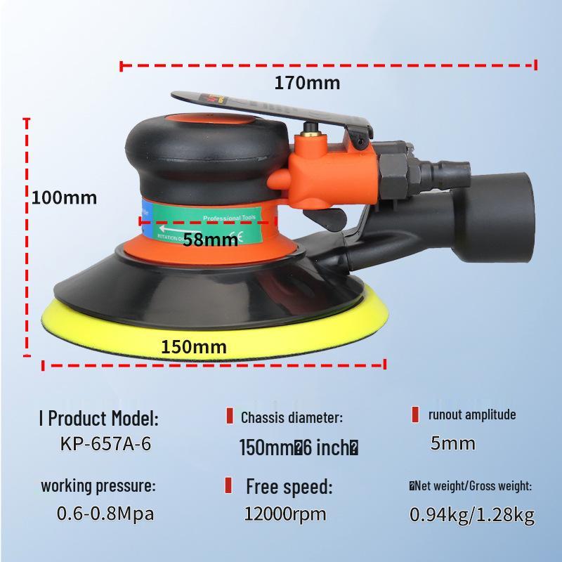 Gaobao 6-Inch Pneumatic Vacuum Polisher and Sander