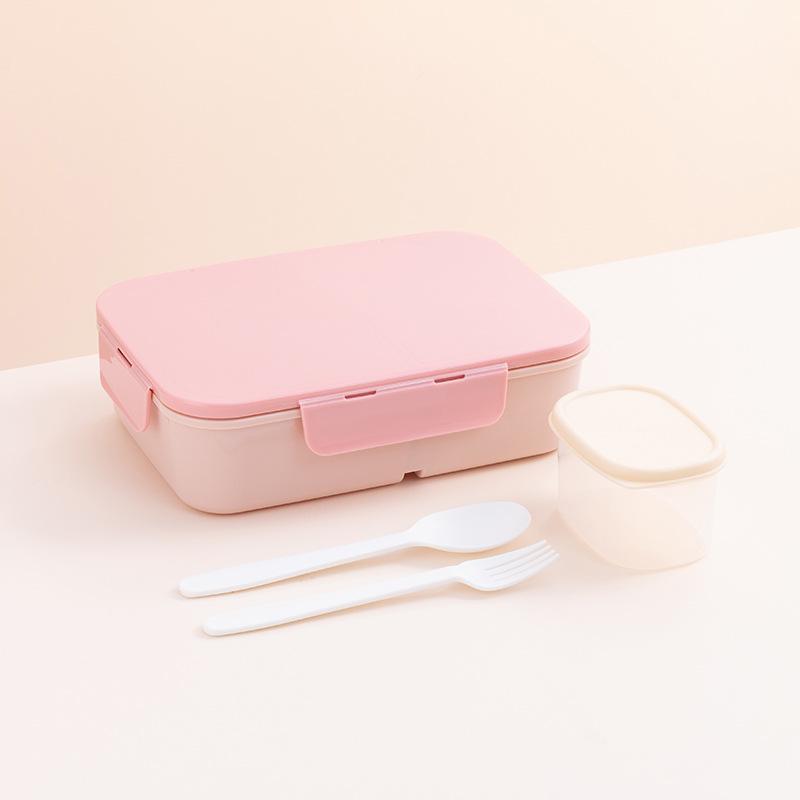 Portable Flip-Top Compartmentalized Microwaveable Bento Lunch Box