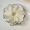 2Pcs Hair Ties for Women, Soft Fabric Oversized Hair Ropes, Ruffled Design Back Head Bun Hair Bands, Hair Accessories for Daily Life School Office