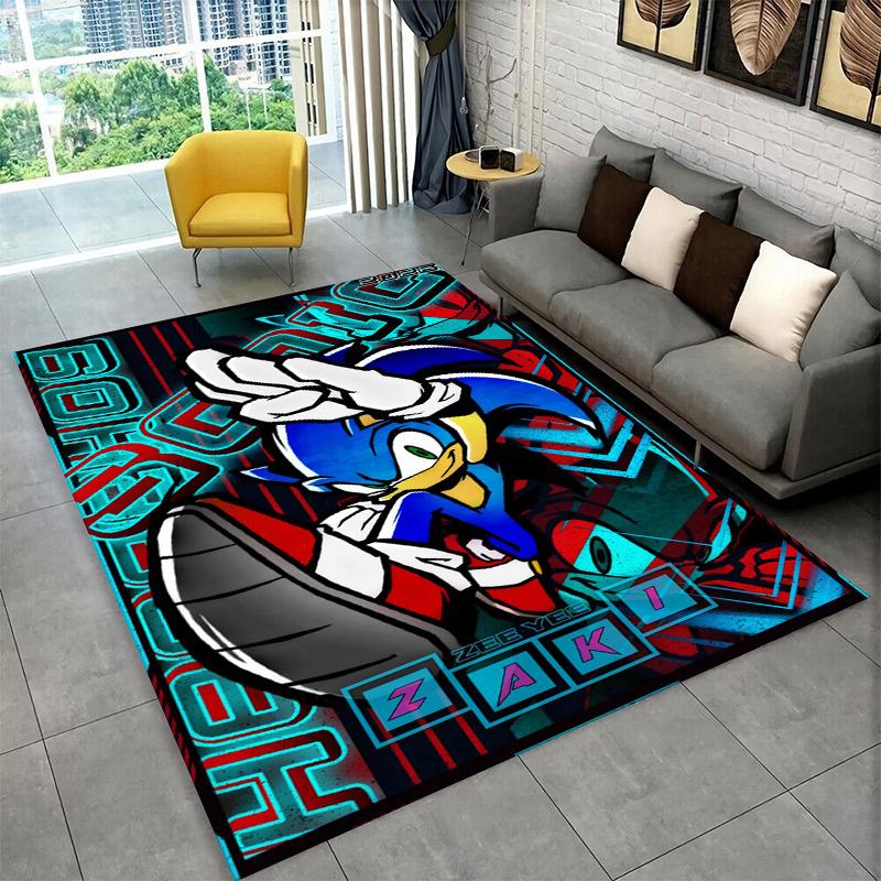 

Классический ковер-ковер S-Sonic Cartoon Game для игровой комнаты, спальни, гостиной, дивана, домашнего декора, детский коврик для пола, нескользящий коврик, подарок 40x60cm