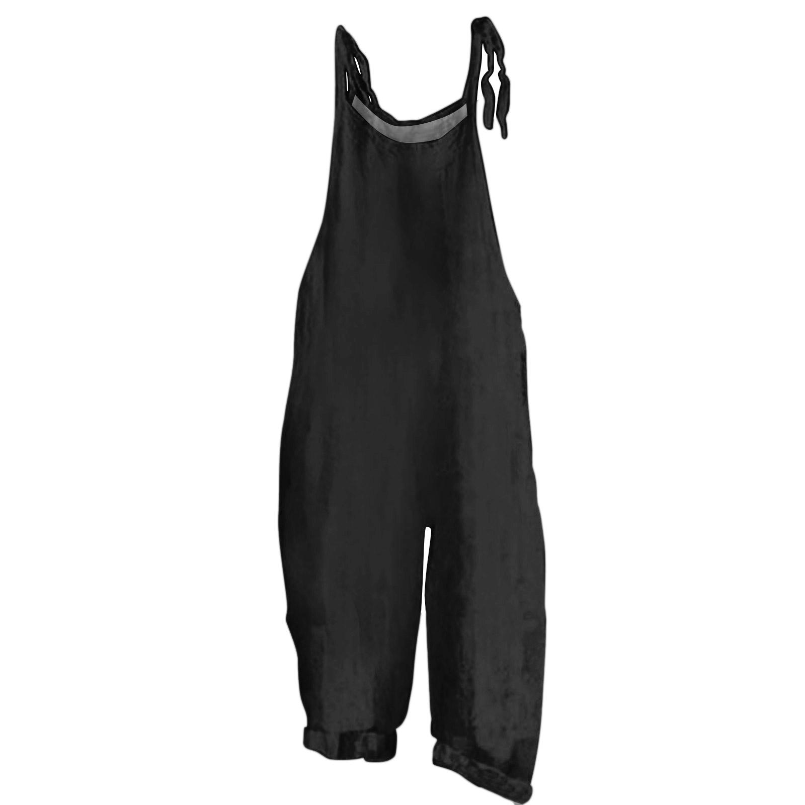 Children s fashionable casual -color one-piece pants 110 чёрный
