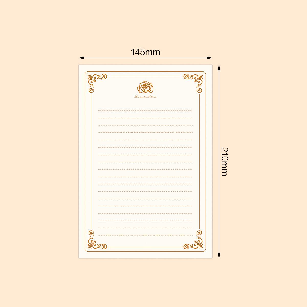 

European Style Romantic Rose Gold Letter Paper - Artistic A5 & A4 Stationery