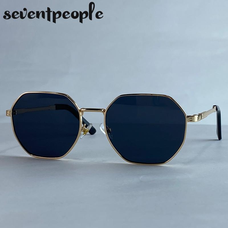 Vintage Square Punk Sunglasses Women  Luxury Brand Trendy Polygon Metal Frame Sunglass Classic Outdoor Driving Shades UV400