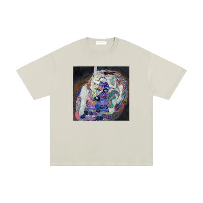 Gustav Klimt The Maiden, Front Graphic, Unisex Pure Cotton T-Shirt and Kids Tshirt, Vintage Art, 0140.2.5