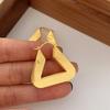 Geometryczne Trójkątne Klipsy do Uszu: Przesadzone, Wszechstronne Kolczyki w Luksusowym Koreańskim Stylu