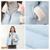 MJ STYLE Women's Stand Collar Short Puffer Jacket