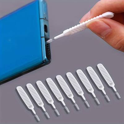 10pcs Multi-Purpose Cleaning Brush Set, Dust Removal Tool Kit for Phone Jacks, Speakers & Shower Holes, Plastic Material, with No Electricity