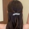 2PCS Fashion Of Sparkling Rhinestone Wheat Ear Leaf Duckbill Hair Clip,Exquisite Side Clip With a Straight Clip Hair Accessories