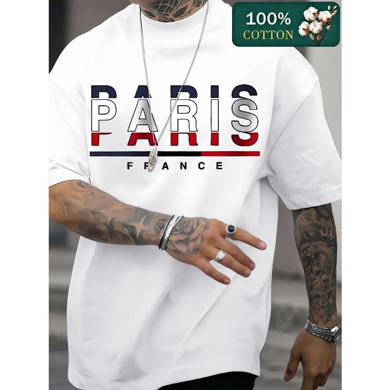 European sizes Men S Casual Trendy Street Sports Short-Sleeve T-Shirt, Summer Style S
