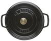 Staub Cocotte Round Black Both Hands Enamel Pot IH Compatible Japanese La Cocotte Round "Pico 28cm" [Authorized Product] 40500-281