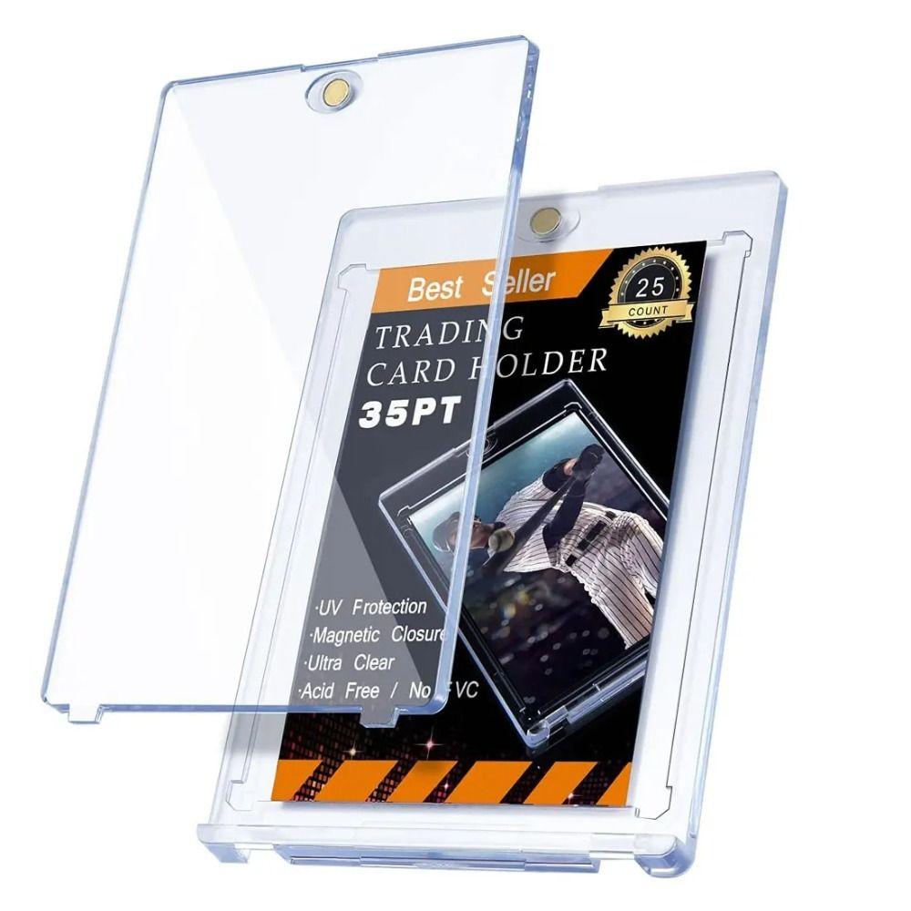 Hard Plastic Magnetic Card Holder Acrylic Cards Protectors Sports Star Cards Case Idol Photo Cards