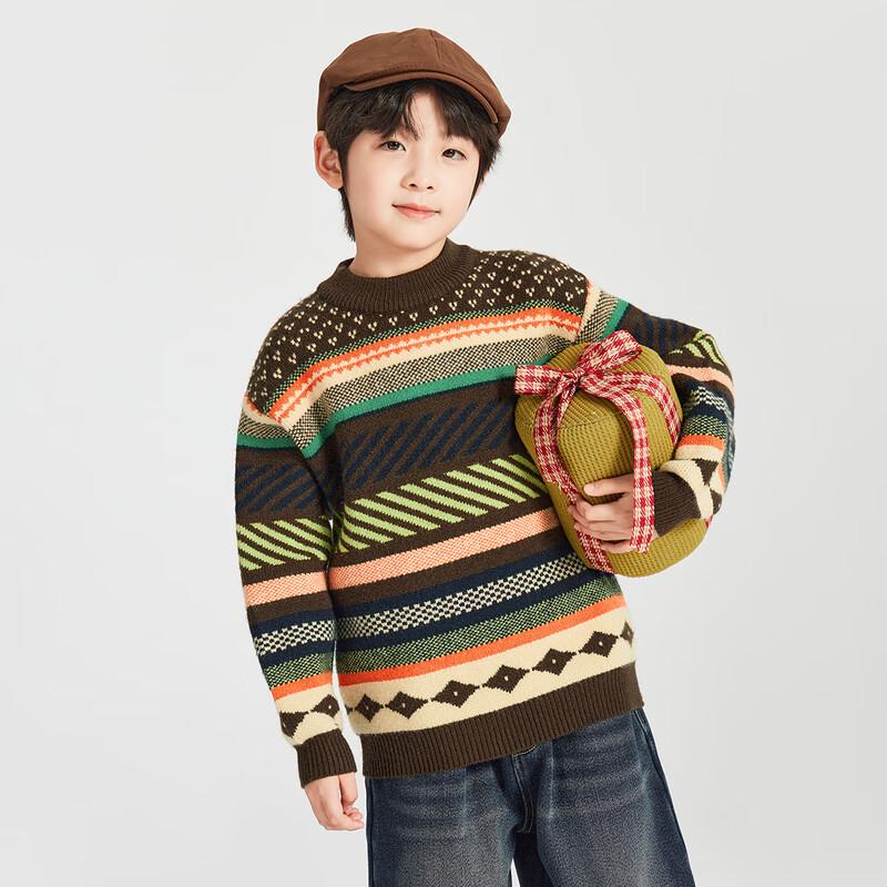 Chlapecký měkký svetr s retro vzorem