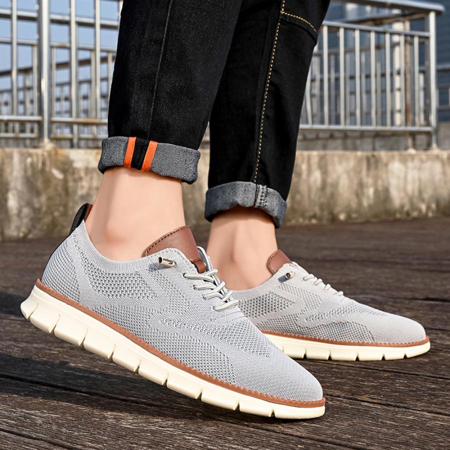 Men's Lightweight Breathable Flyknit Casual Loafers Plus Size Shoes