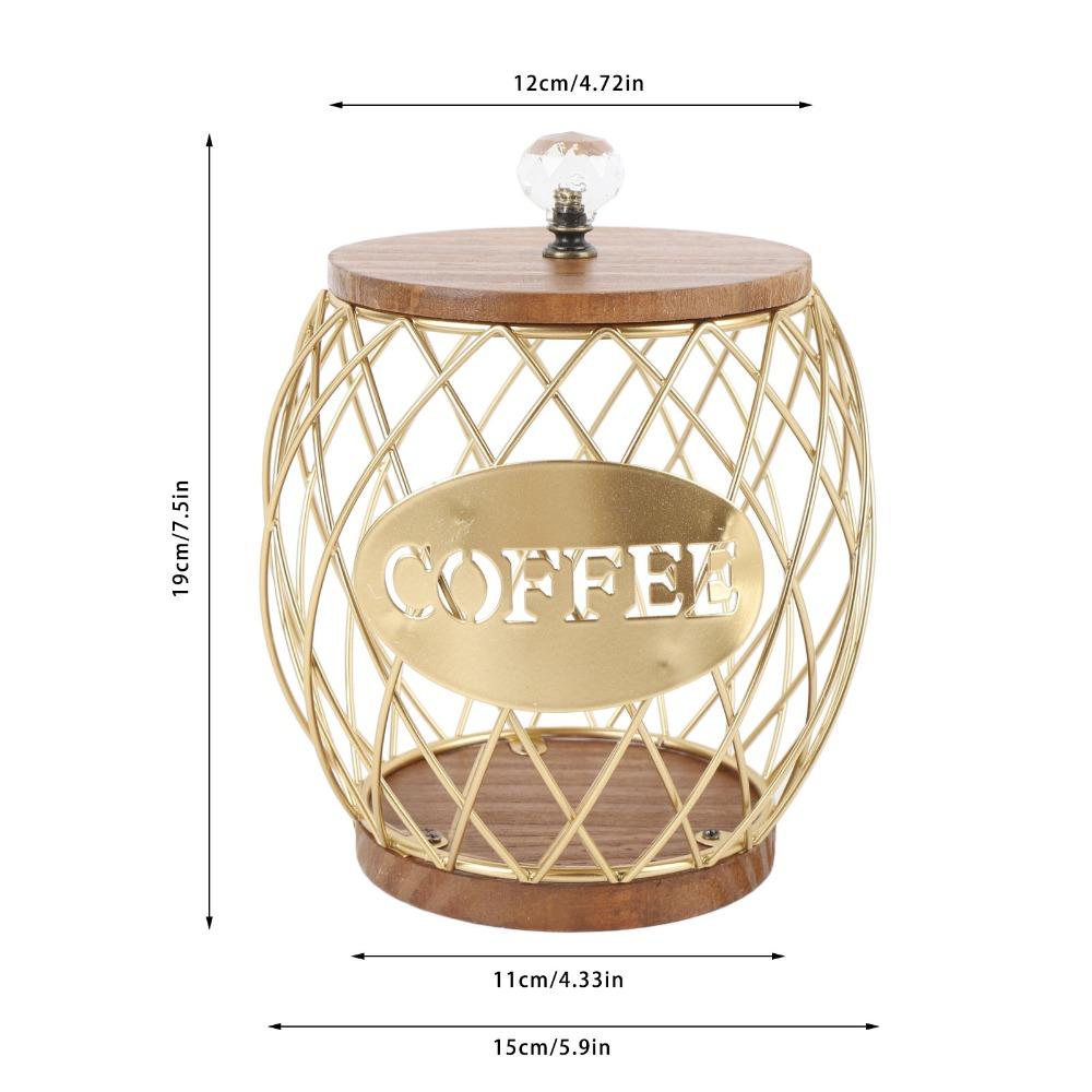 Wooden Base Coffee Pod Storage Fruit Shaped Coffee Pod Rack Coffee Capsule Holder Coffee Station