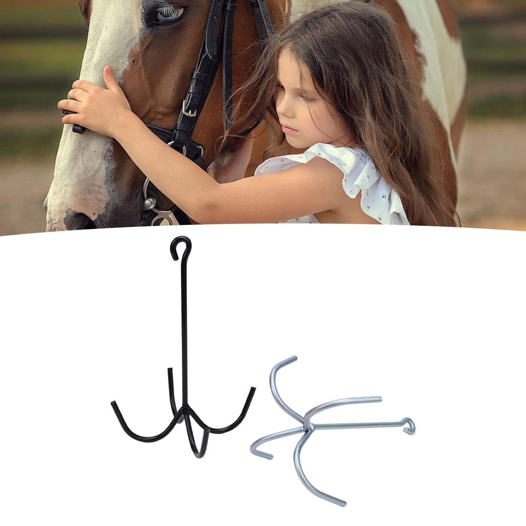 2PCS 4 Prong Tack Hooks Heavy Duty Horse Tack Cleaning Storage Hook for Stable Barns Trailer