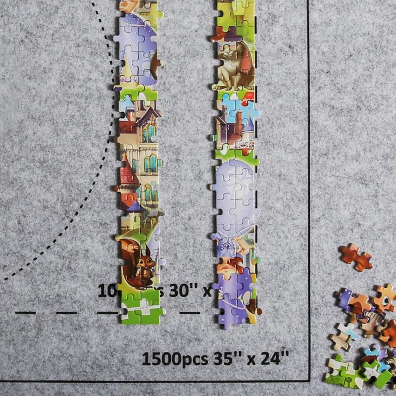 Puzzles Pad Jigsaw Roll Felt Mat Playmat Blanket For Up To 1500 Pcs Puzzle Attachments Latest Portable (Only Mat)