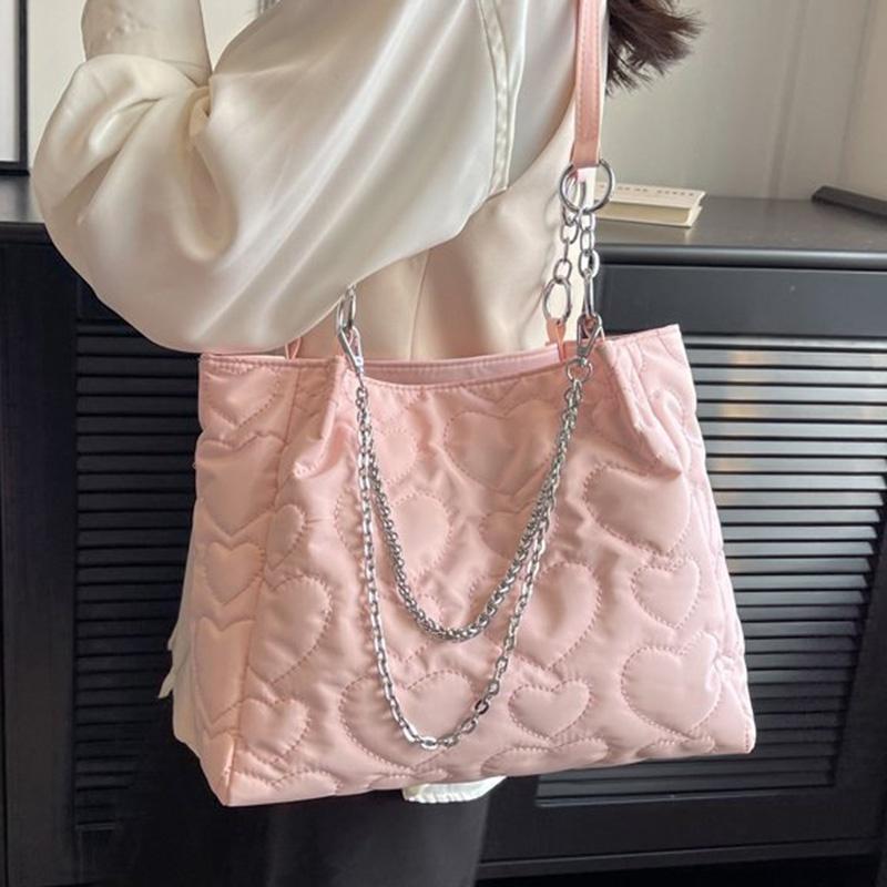 

IELGY Универсальная популярная вместительная повседневная сумка через плечо в стиле преппи для женщин розовый