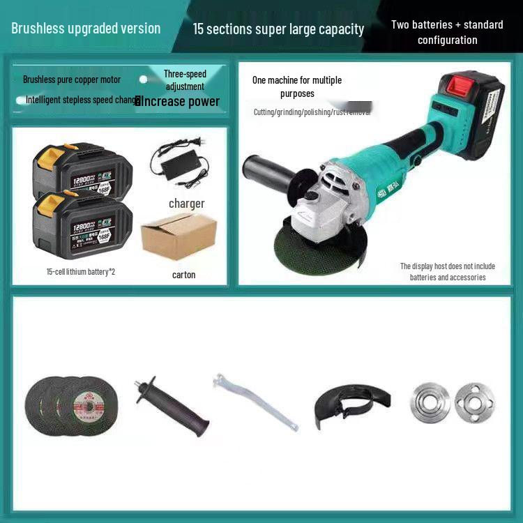 A3 Model 48VF Universal Brushless Lithium Battery High-Power Angle Grinder & Polisher