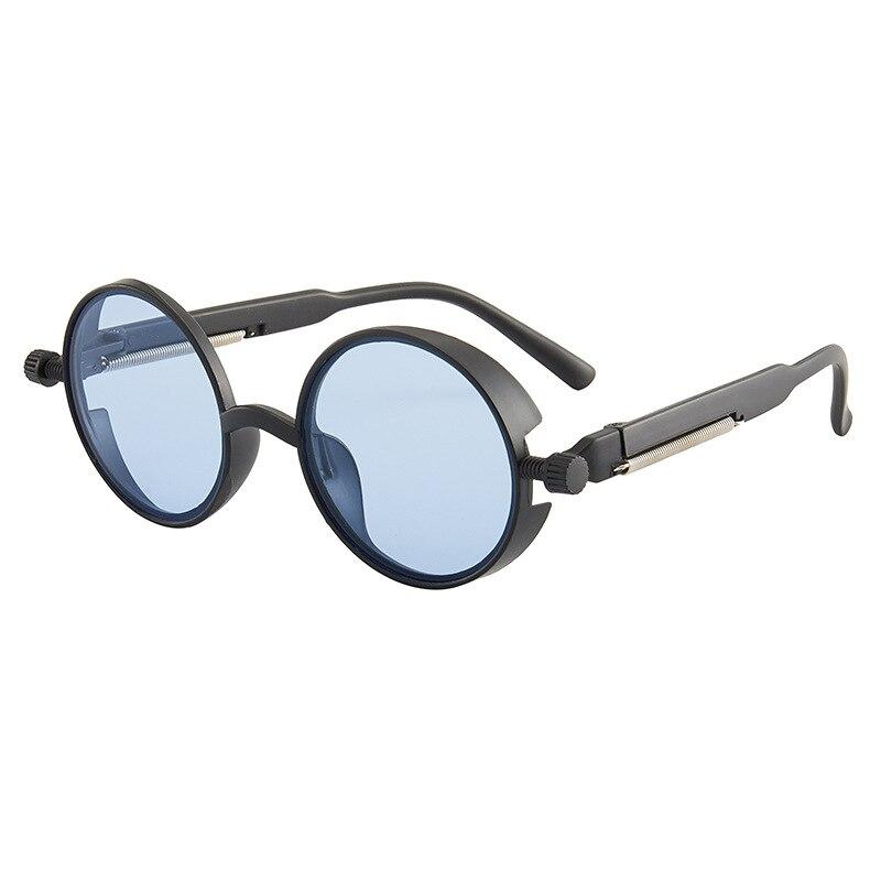 

Classic Gothic Steampunk Sunglasses Luxury Brand Designer High Quality Men and Women Retro Round Pc Frame Sunglasses