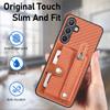 For Samsung Galaxy S25+ Case Carbon Fiber Texture Leather Phone Back Cover with Card Holder