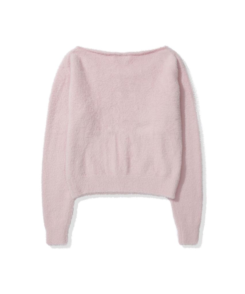 CGP (Women'S) Boat Neck Knit (Muffler Set)_Light Pink